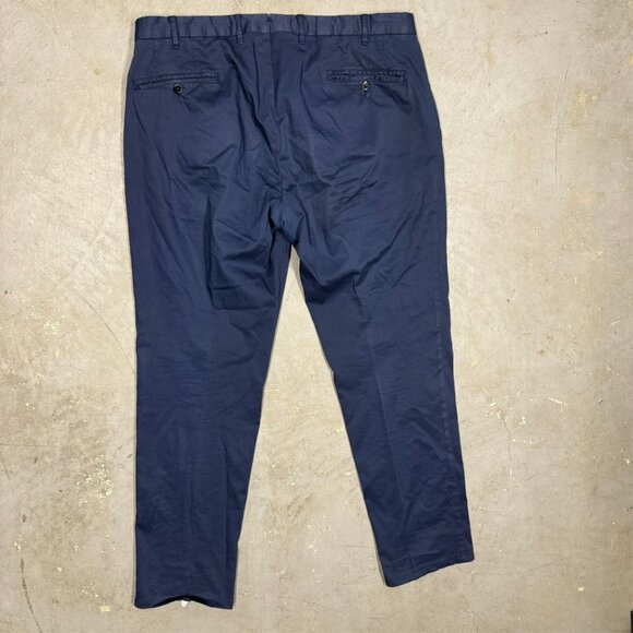 Luigi Bianchi Mantova Sartoria Chinos Made in Italy Pants Blue Cotton 38x31 - Picture 8 of 10